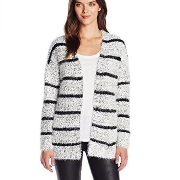 Calvin Klein Eyelash Striped Cardigan - Picture 1 of 8